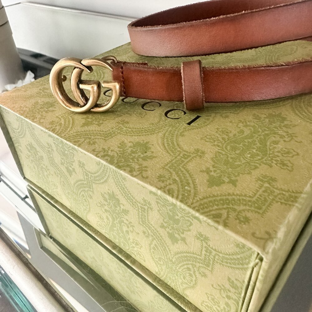 Gucci Marmot skinny belt